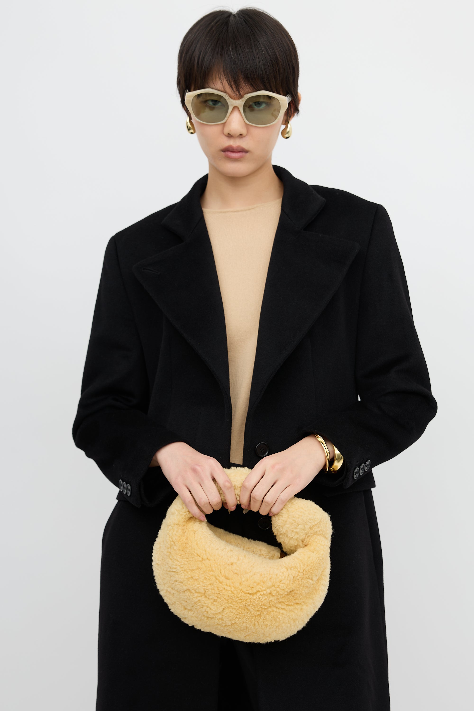 Bottega Veneta Shearling Mini Jodie Bag