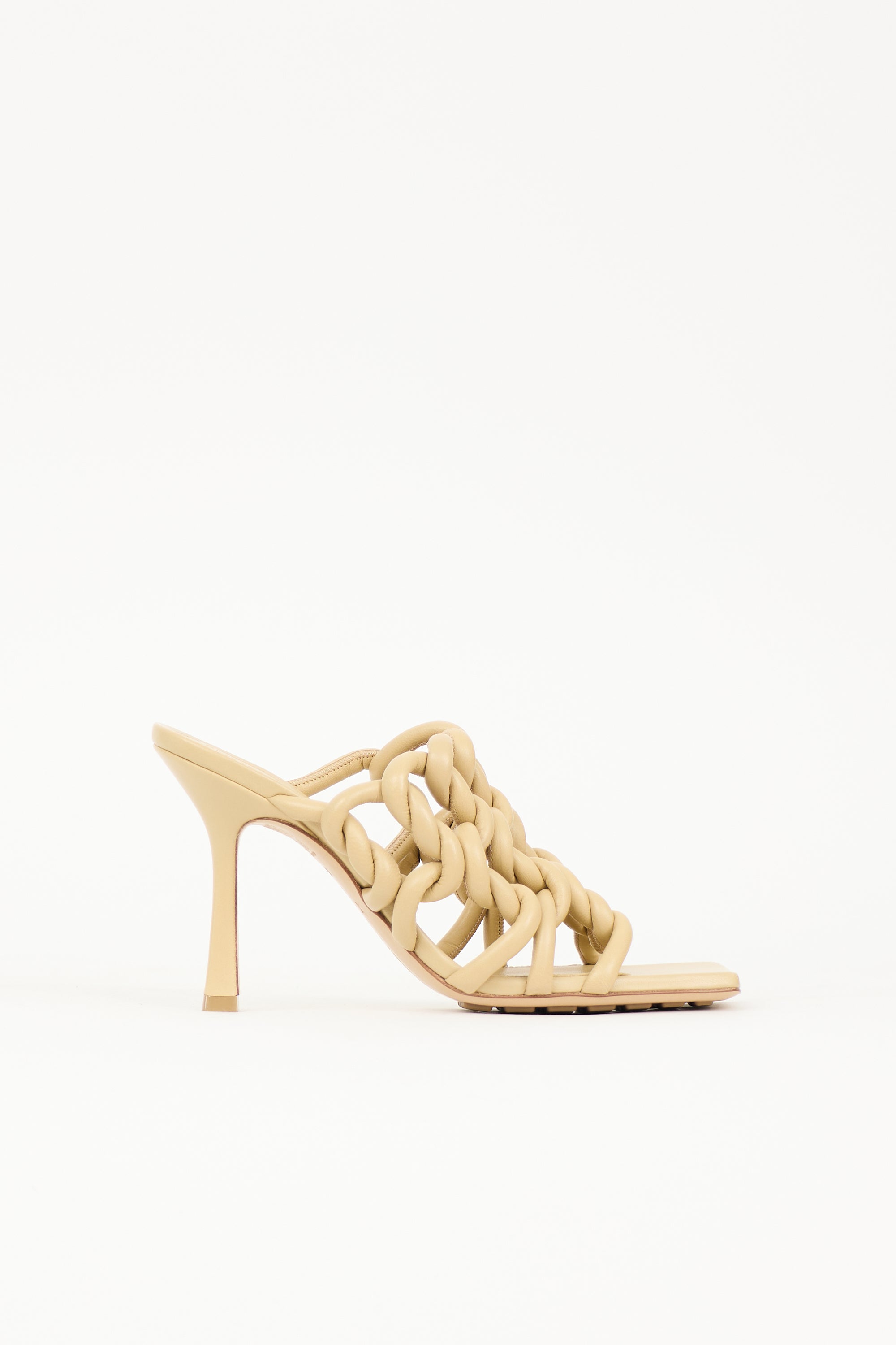 Bottega Veneta Knotted Leather Stretch Sandal