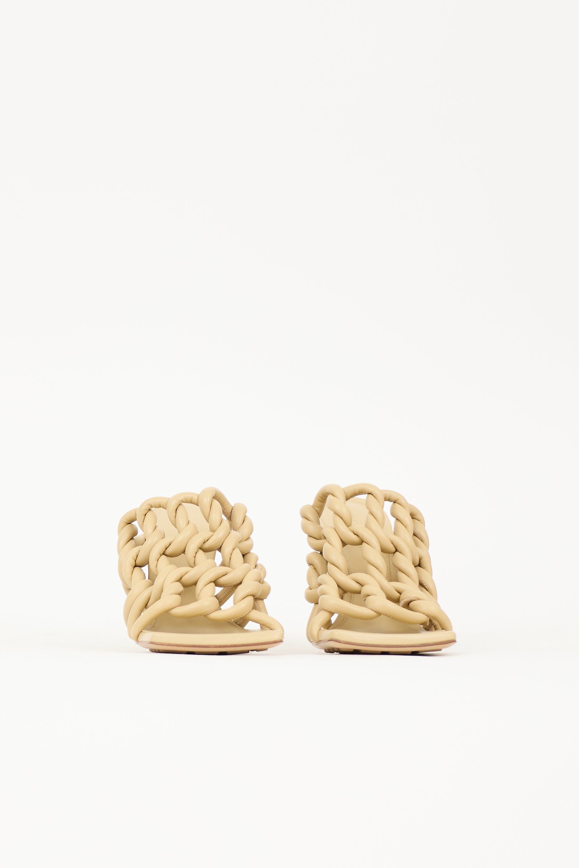 Bottega Veneta Knotted Leather Stretch Sandal