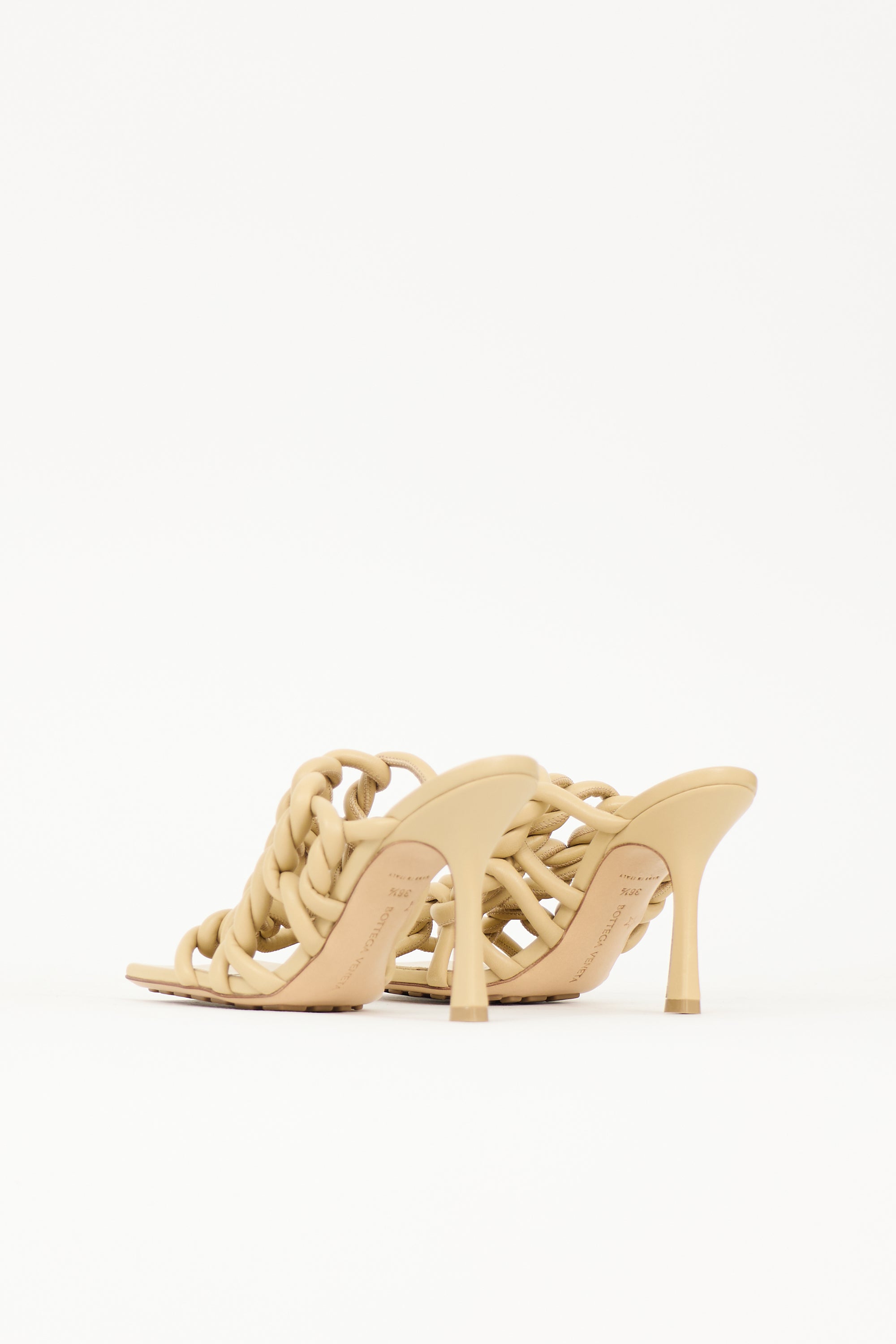 Bottega Veneta Knotted Leather Stretch Sandal