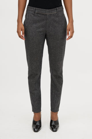 Brunello Cucinelli Wool Slim Trouser