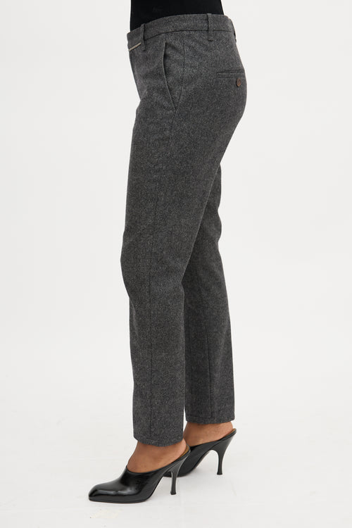Brunello Cucinelli Wool Slim Trouser