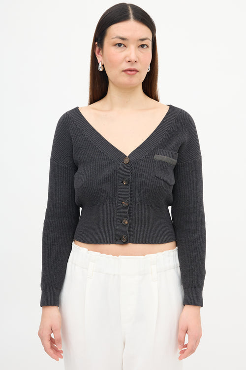 Brunello Cucinelli Monili Trim Pocket Cardigan
