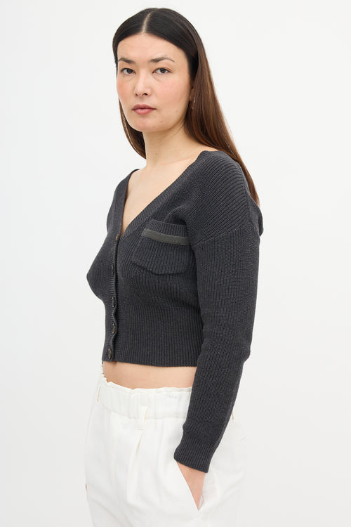 Brunello Cucinelli Monili Trim Pocket Cardigan