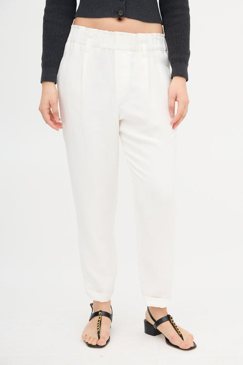 Brunello Cucinelli Linen Tapered Trouser