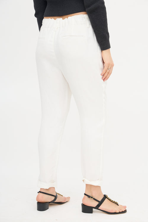 Brunello Cucinelli Linen Tapered Trouser