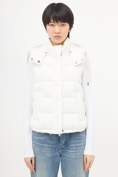 Brunello Cucinelli Corduroy Down Puffer Vest