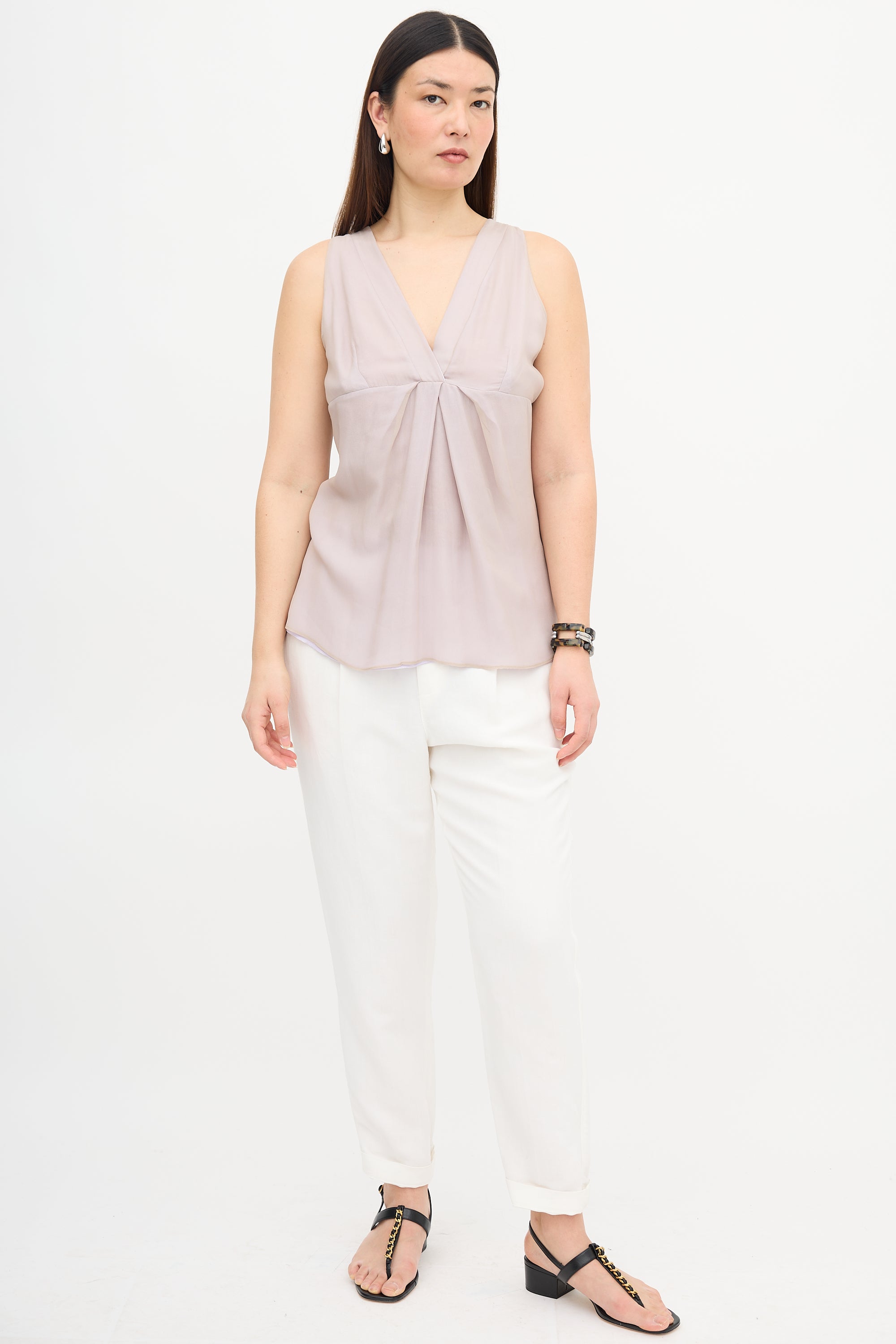 Brunello Cucinelli Silk Front Blouse