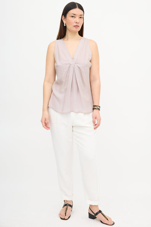 Brunello Cucinelli Silk Front Blouse