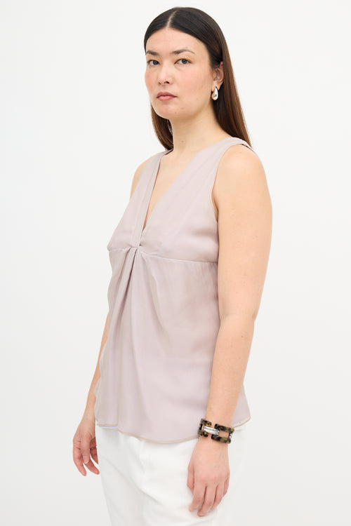 Brunello Cucinelli Silk Front Blouse