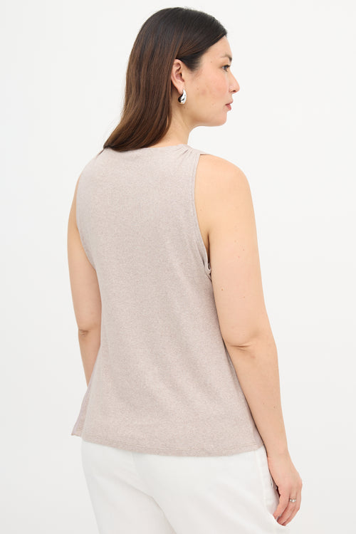 Brunello Cucinelli Silk Front Blouse