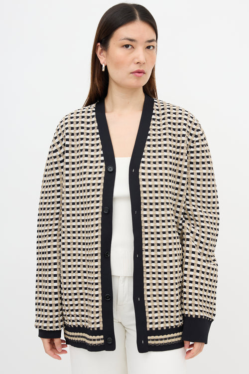 Burberry Checkered Jacquard Cardigan
