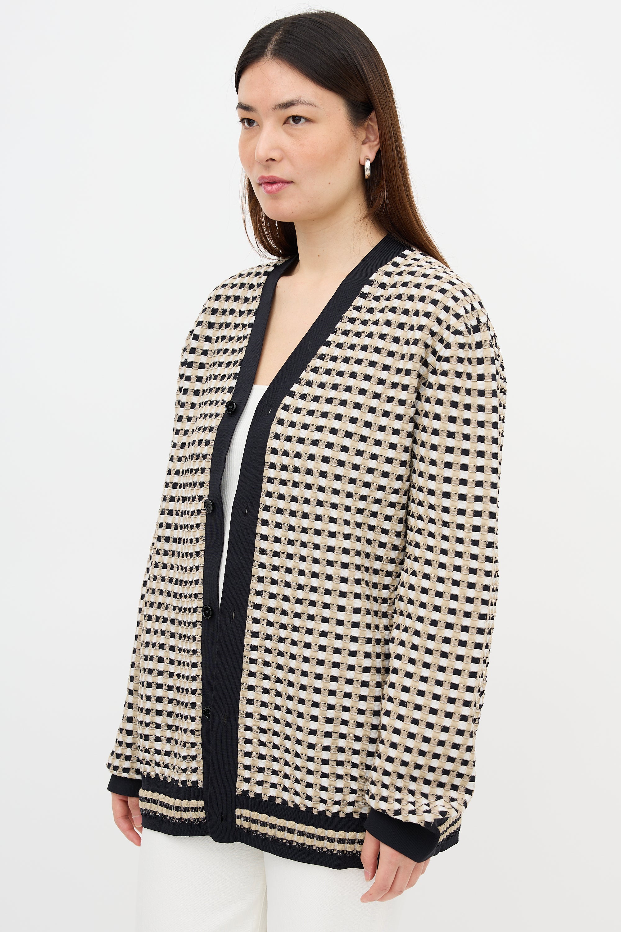 Burberry Checkered Jacquard Cardigan