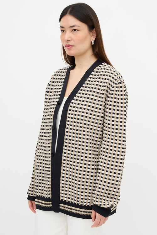 Burberry Checkered Jacquard Cardigan