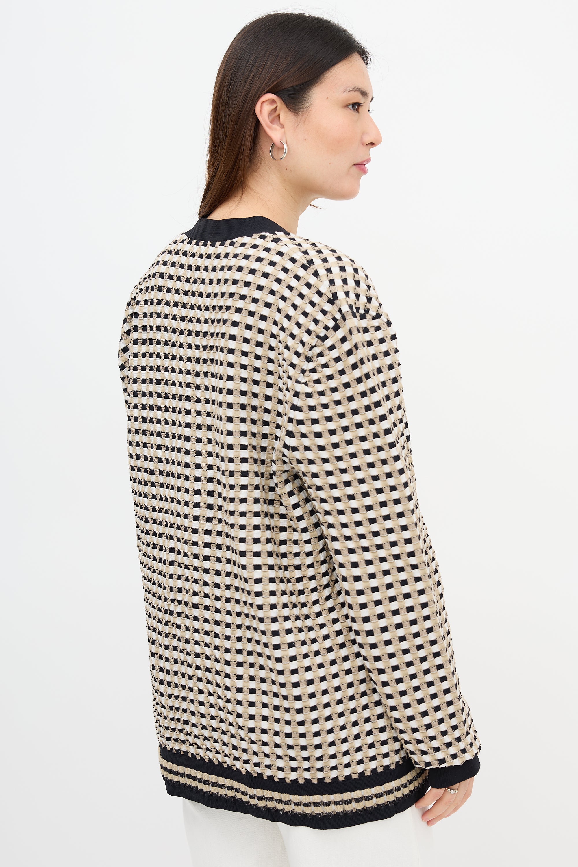 Burberry Checkered Jacquard Cardigan