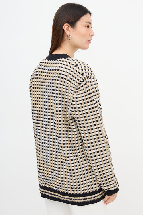 Burberry Checkered Jacquard Cardigan