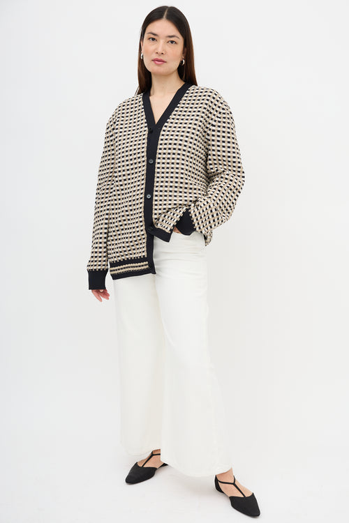 Burberry Checkered Jacquard Cardigan