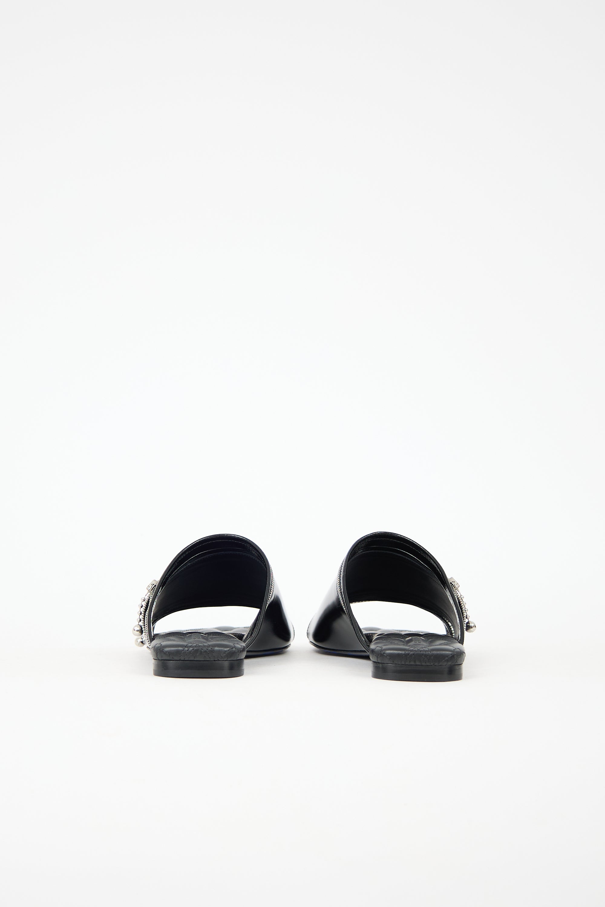 Burberry Leather Zip Slide