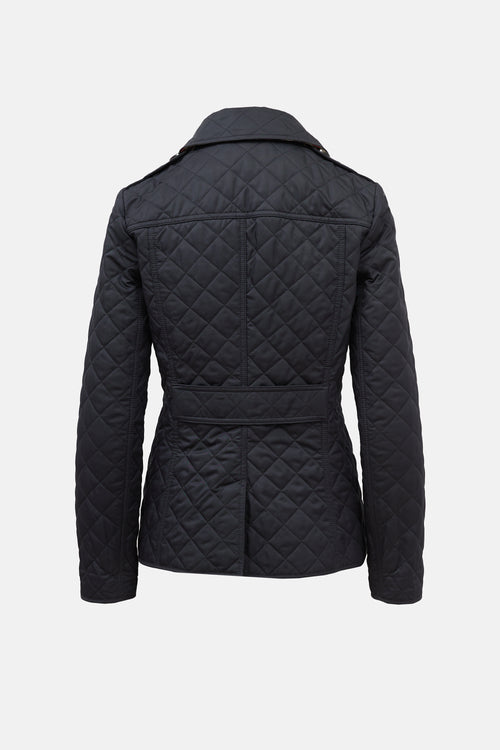 Burberry Quilted Check Lined Jacket
