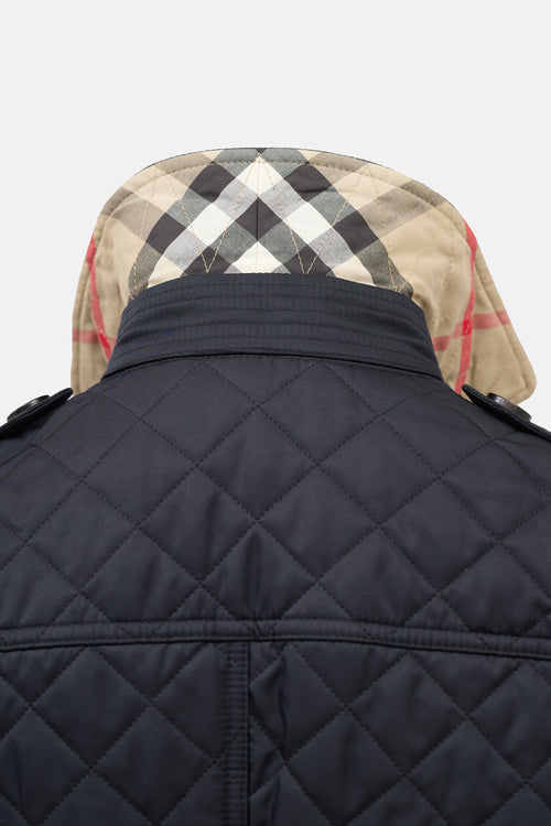 Burberry Quilted Check Lined Jacket