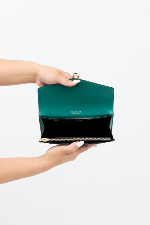 Bulgari Leather Serpenti Forever Large Wallet