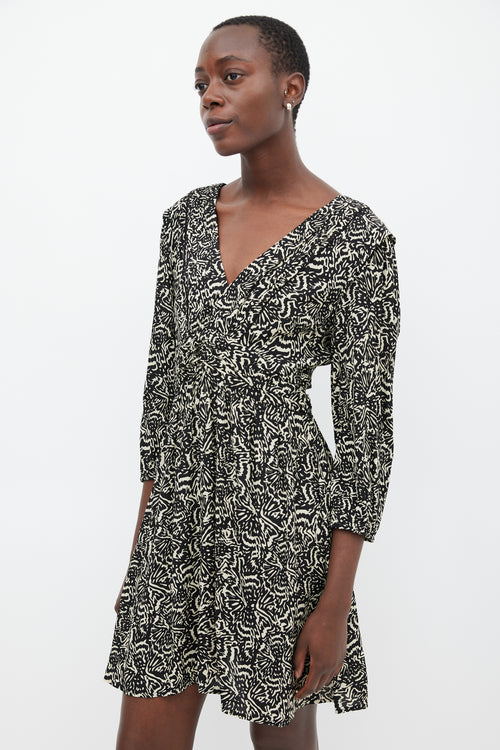 Ba&sh Black & White Patterned Dress