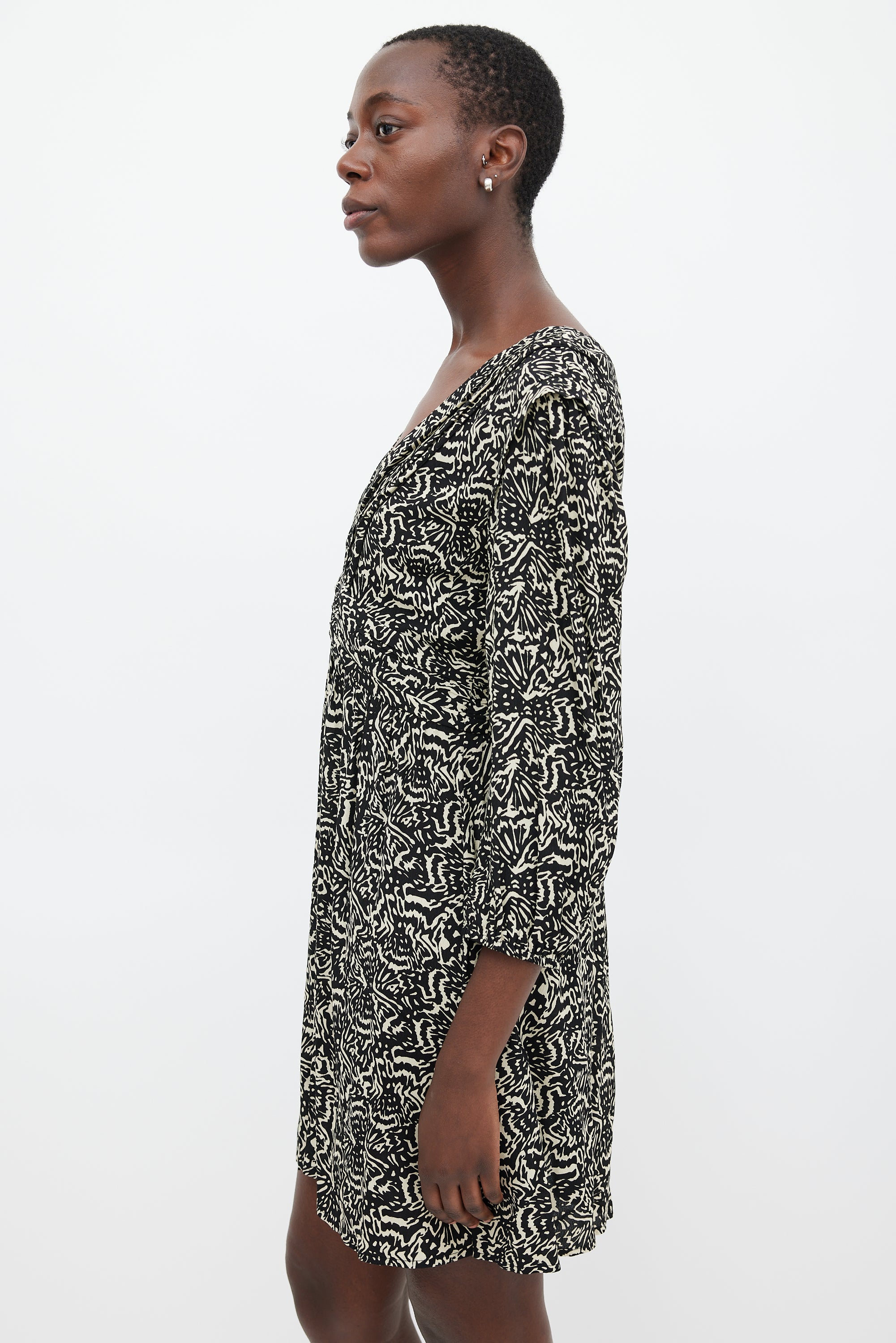 Ba&sh Black & White Patterned Dress