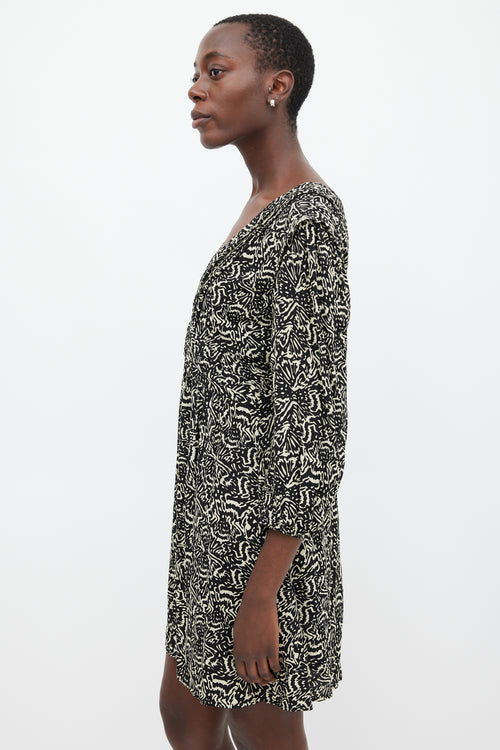 Ba&sh Black & White Patterned Dress