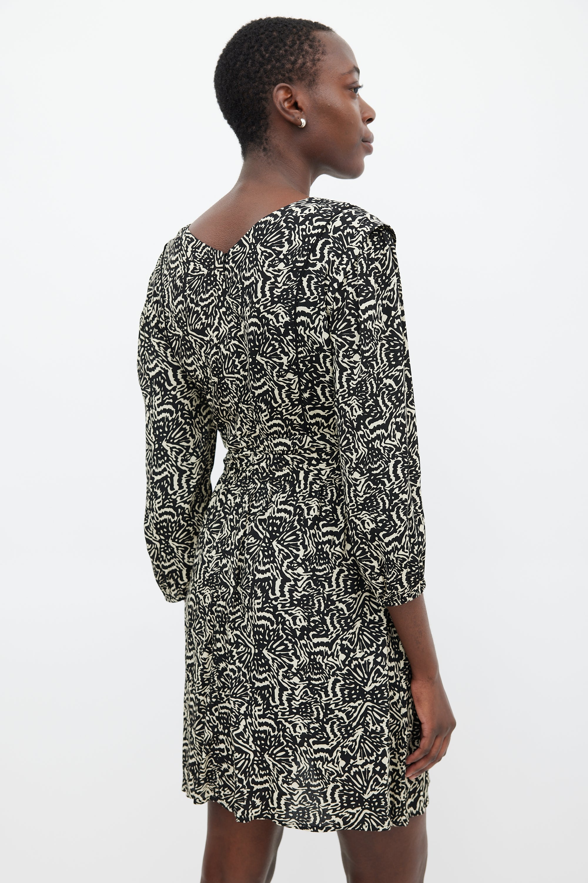Ba&sh Black & White Patterned Dress