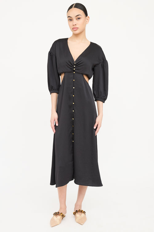 Ba&sh Cut Out Button Up Maxi Dress