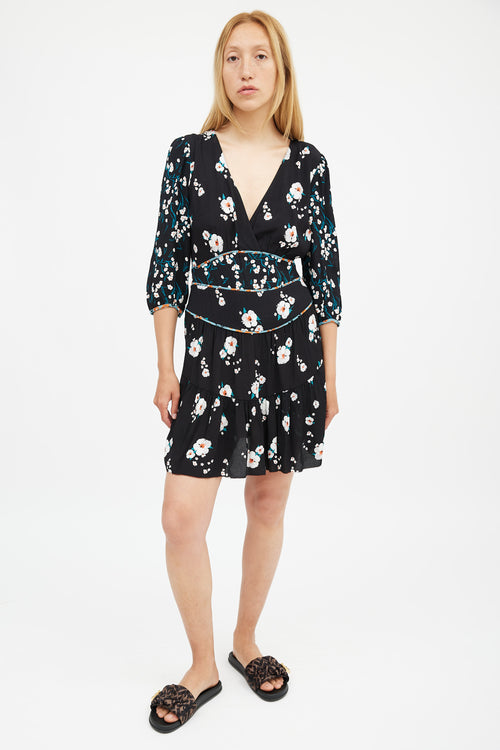 Ba&sh Black & Multi Lady Floral Dress