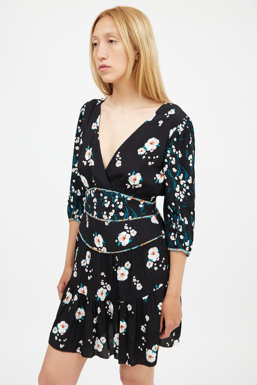 Ba&sh Black & Multi Lady Floral Dress