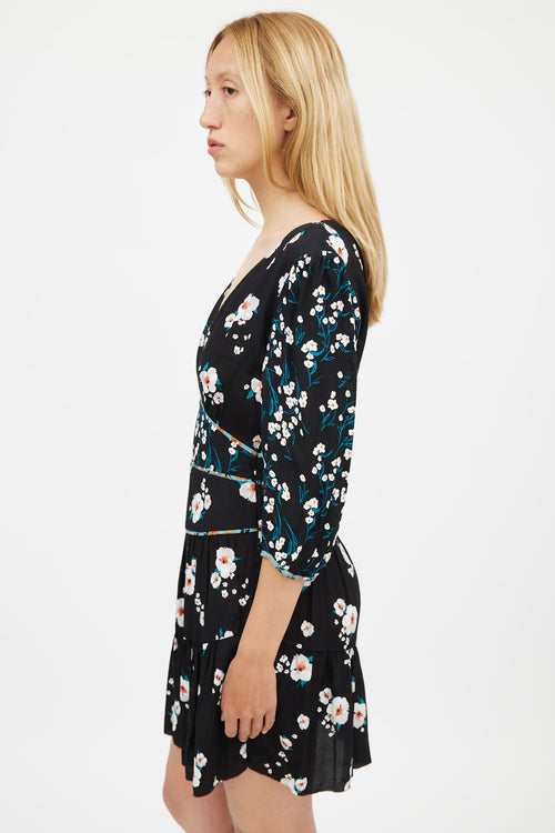 Ba&sh Black & Multi Lady Floral Dress