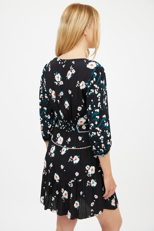 Ba&sh Black & Multi Lady Floral Dress