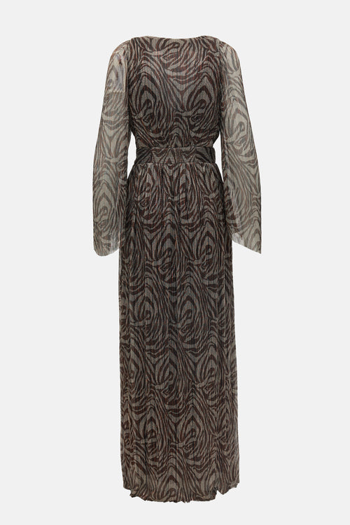 Ba&sh Metallic Plisse Gaelle Dress