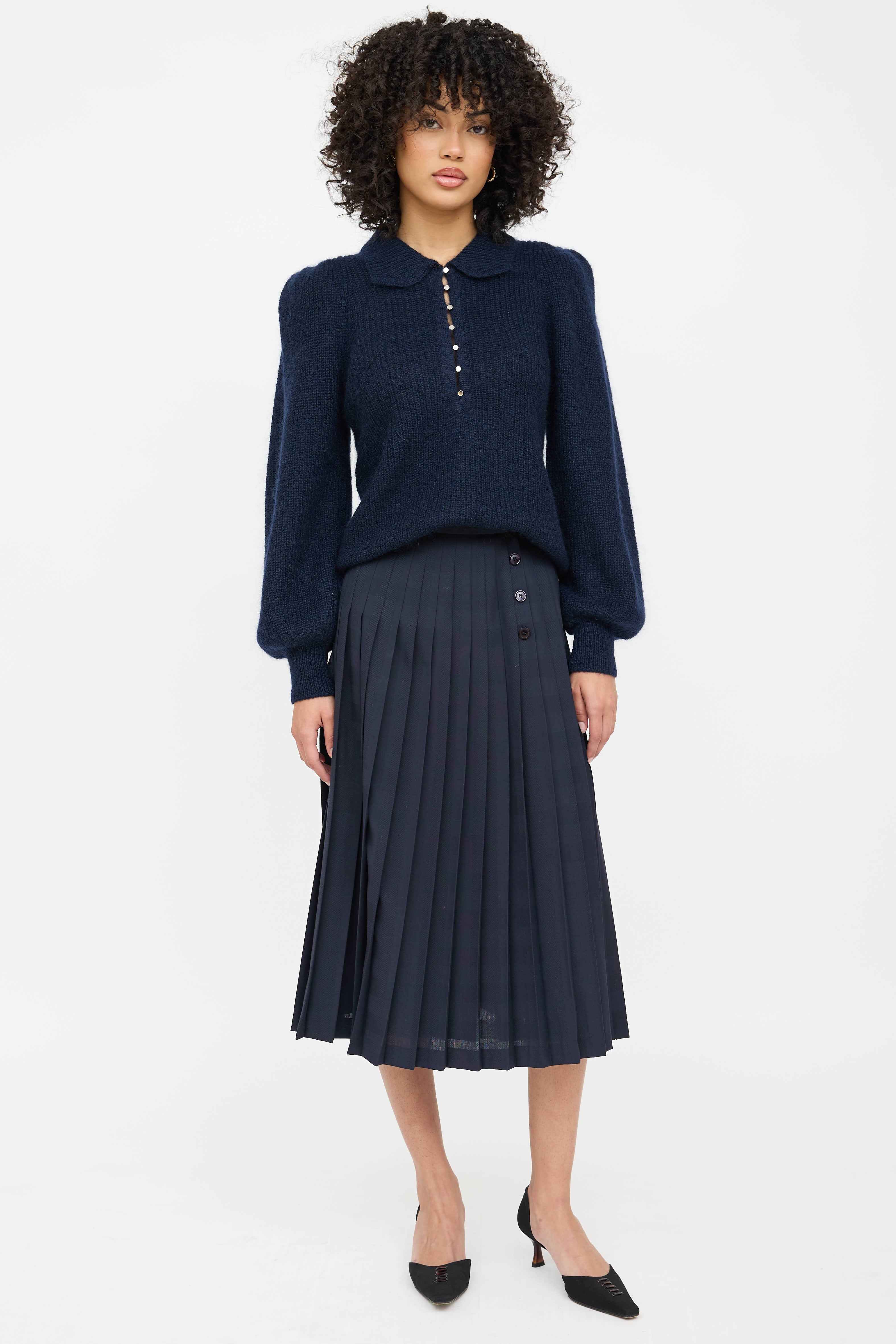 Ba&sh Knit Polo Top