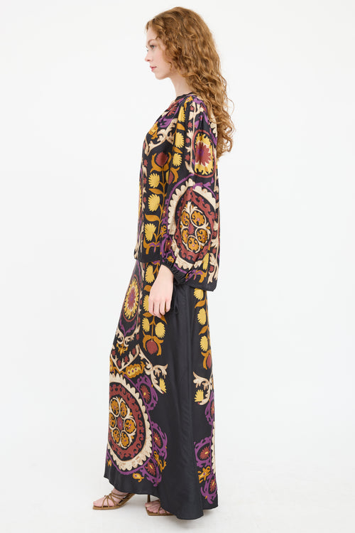 Ba&sh Satin Floral Co-Ord Set