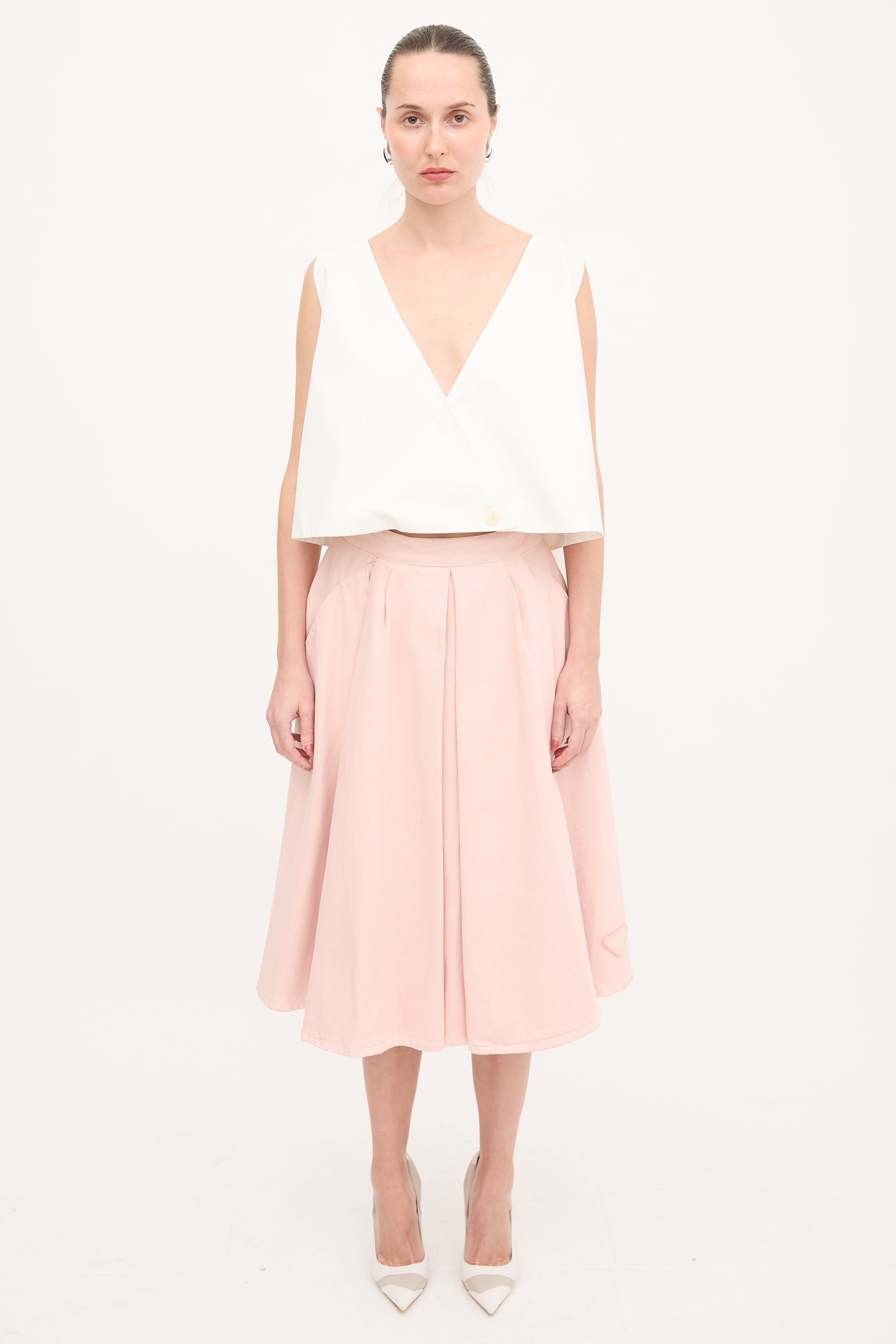 Balenciaga 2013 Pleated Drape Top