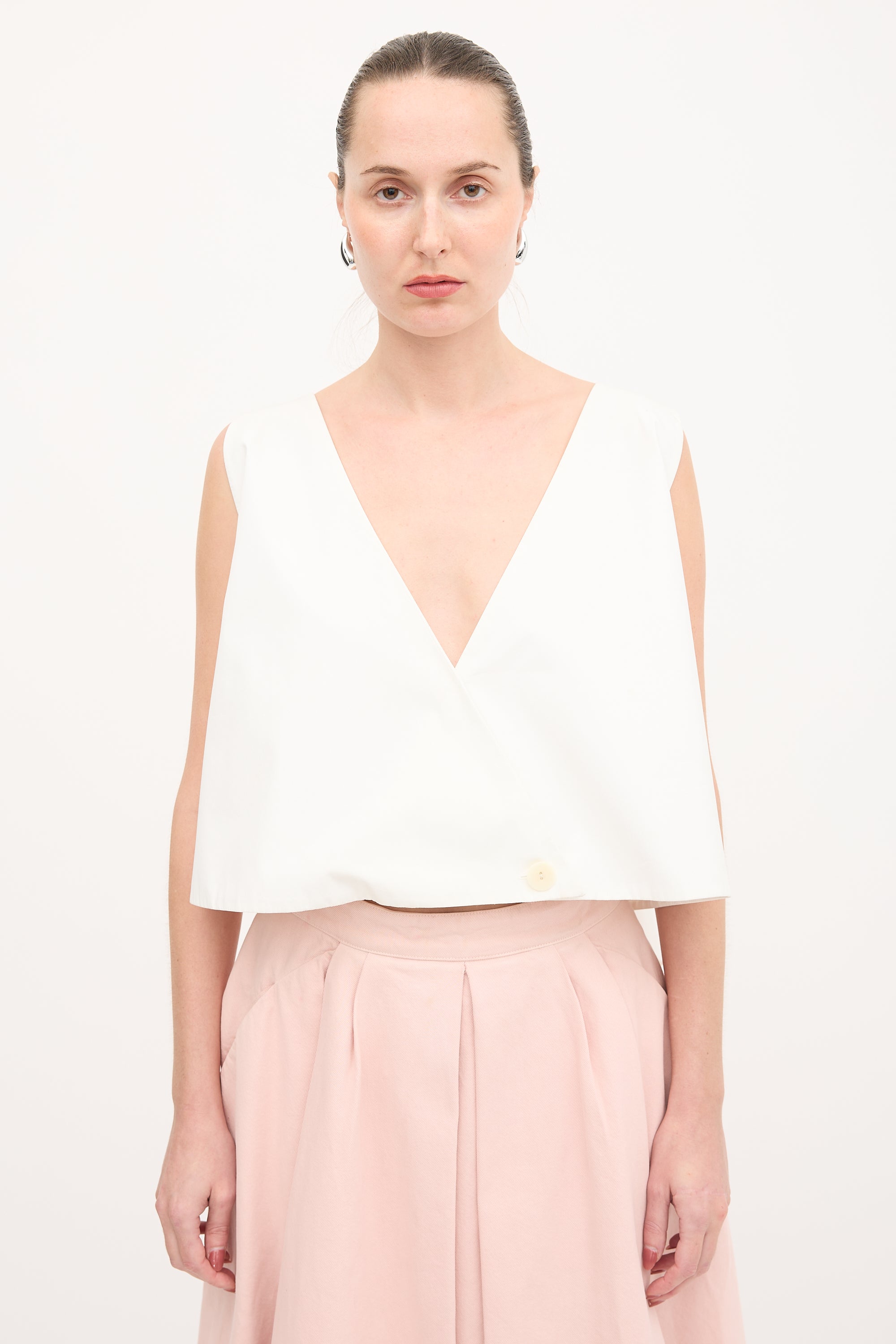 Balenciaga 2013 Pleated Drape Top