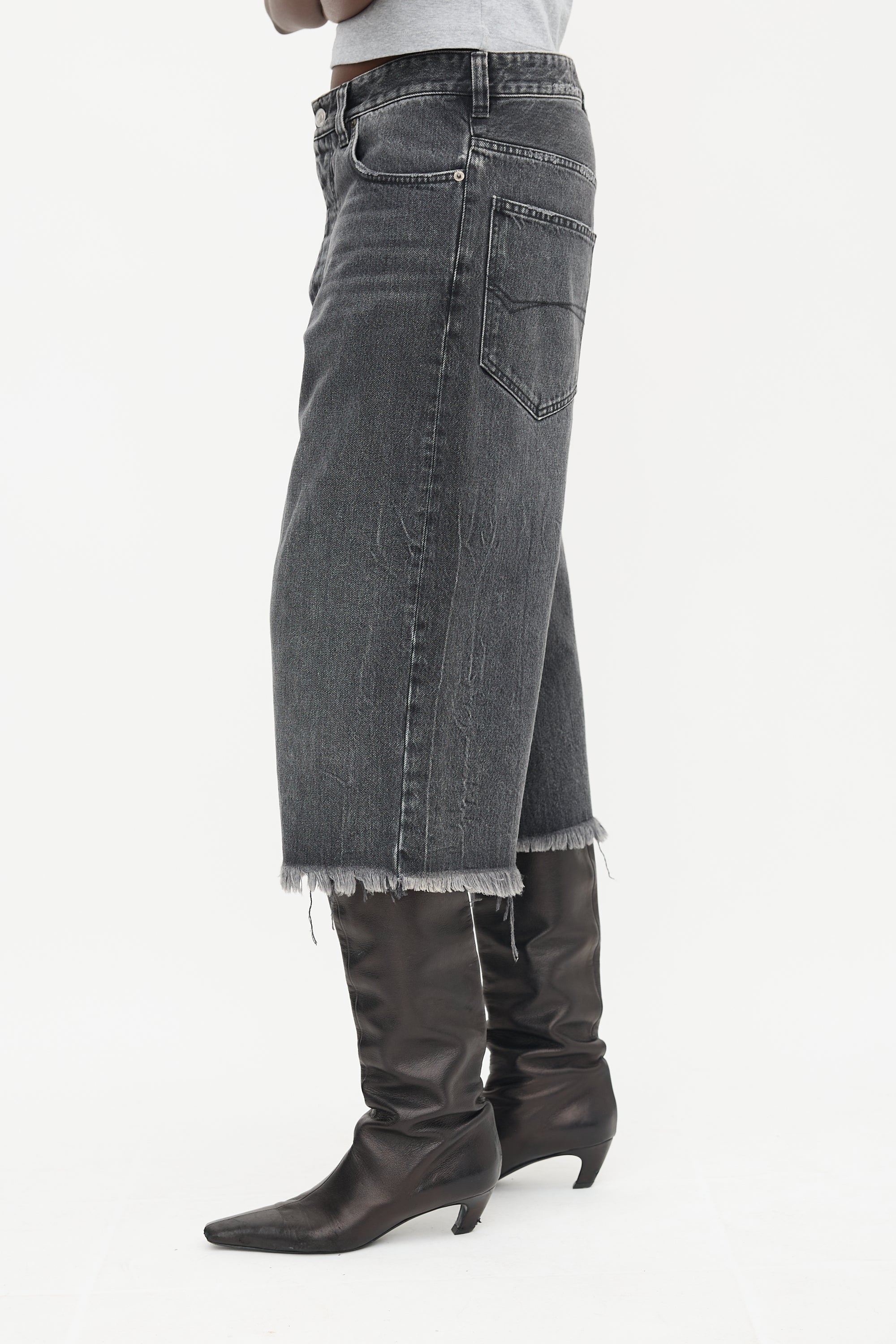 Balenciaga 2020 Raw Cropped Jeans