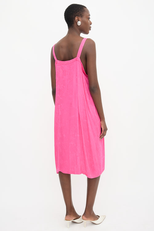 Balenciaga 2021 Floral Jacquard Slip Dress