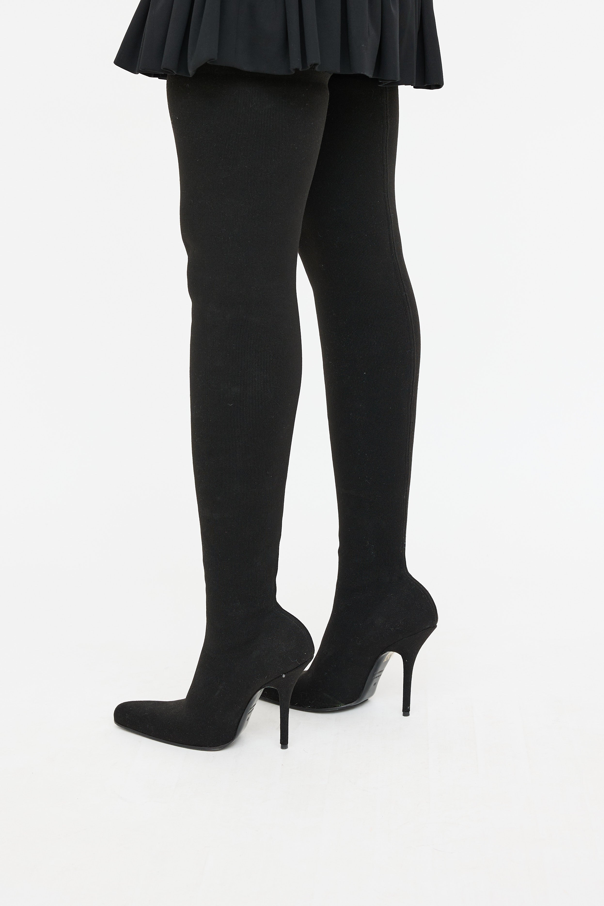 Balenciaga Knit Thigh High Boot