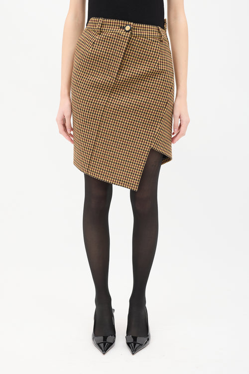 Balenciaga Beige & Multi Tweed Twisted Skirt