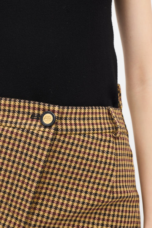 Balenciaga Beige & Multi Tweed Twisted Skirt