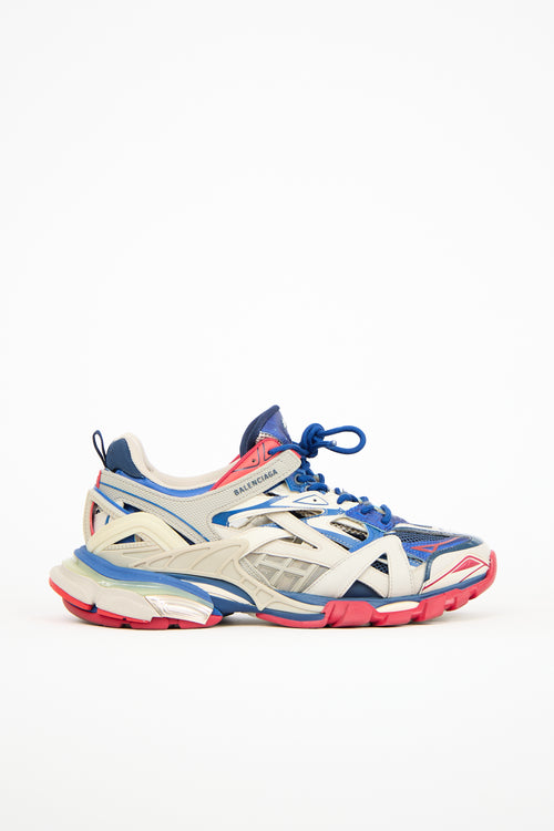 Balenciaga Blue & Red Track 2 Sneaker