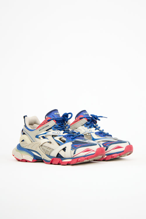Balenciaga Blue & Red Track 2 Sneaker