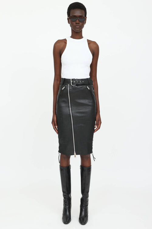 Leather Midi Skirt