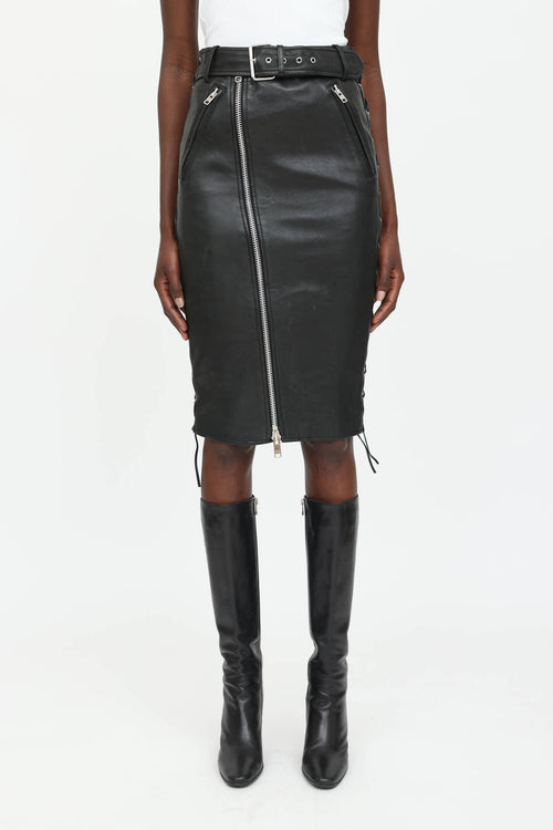 Leather Midi Skirt
