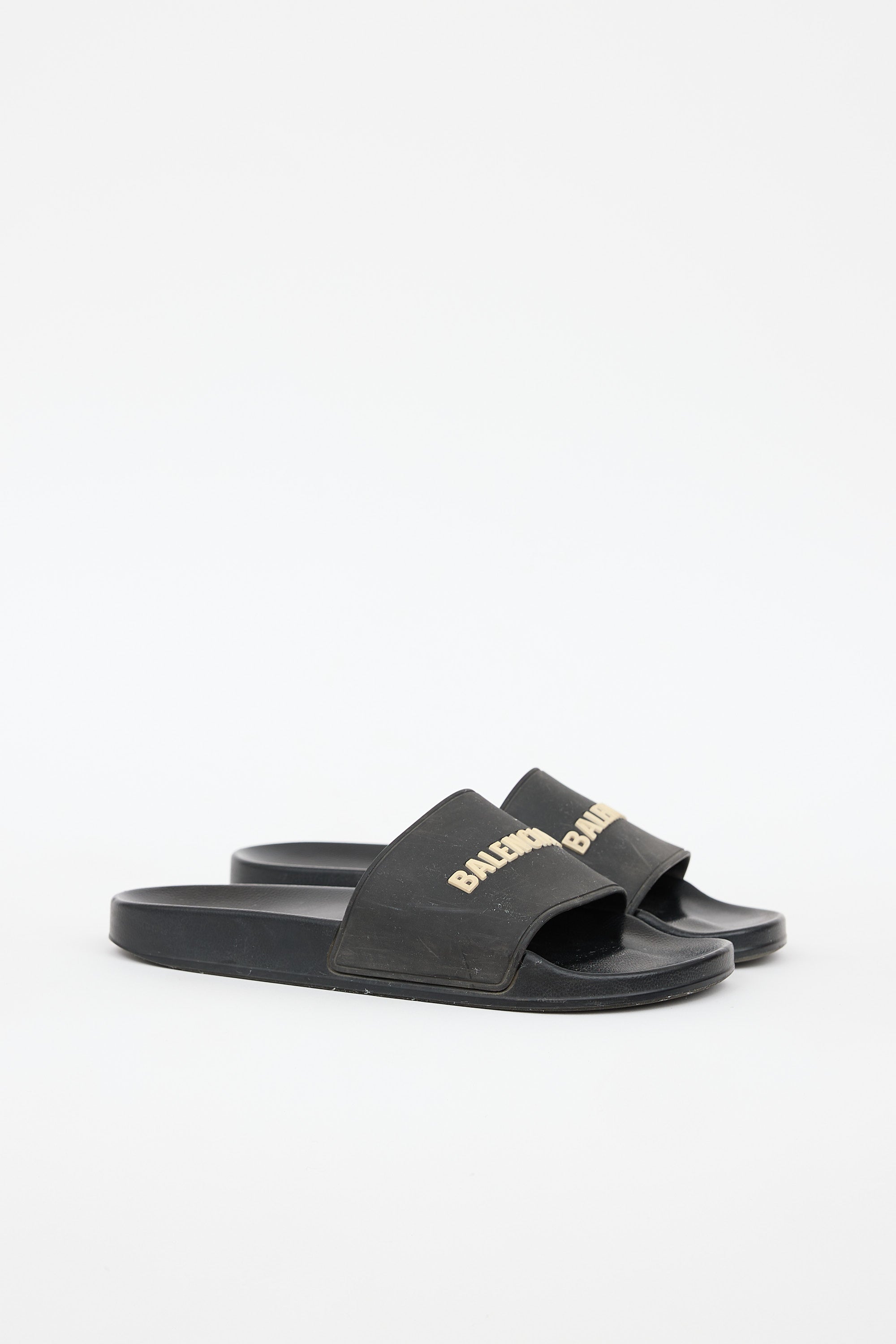 Balenciaga Logo Pool Slide