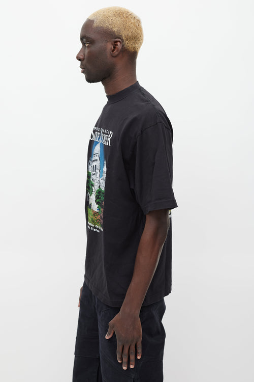 Balenciaga Black & Multicolour Graphic T-Shirt